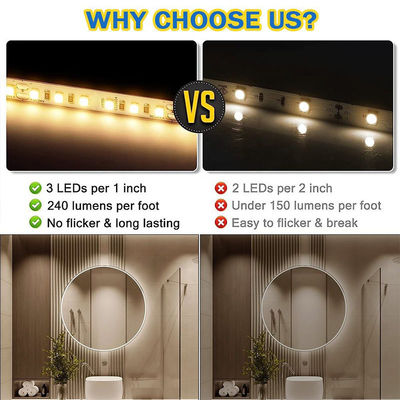 3- DC12V24V 60leds 8mm10mm 3000k 4000k 6500k 전자판 SMD2835 LED 스트립 라이트 실내 장식