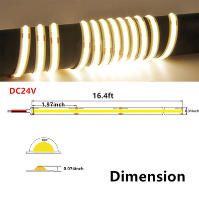 높은 밝기 480leds 8mm10mm 12V24V COB LED 스트립 라이트 따뜻한 자연 흰색 조명
