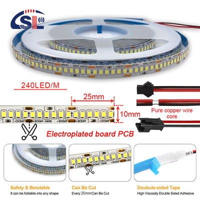12v24v 240leds 10mm 3000K 4000K 6500K 다이 커팅 보드 쌍색 SMD2835 LED 스트립 라이트