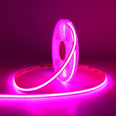 커스터마이징 COB LED 스트립 라이트 IP20 8mm 12V24V 320leds 실내 및 야외용 분홍색