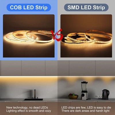 커스터마이징 COB LED 스트립 라이트 IP20 8mm 12V24V 320leds 실내 및 야외용 분홍색