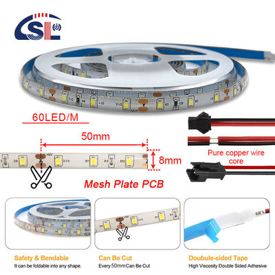 5V 8mm 120LED 4000K IP65 전자기 유연성 방수성 SMD2835 LED 스트립 라이트