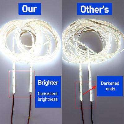 방수 12V24V 8mm10mm 480Leds 6500K 흰 CE RoHs 유연 COB LED 스트립 라이트
