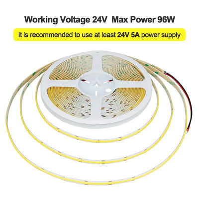 방수 12V24V 8mm10mm 480Leds 6500K 흰 CE RoHs 유연 COB LED 스트립 라이트