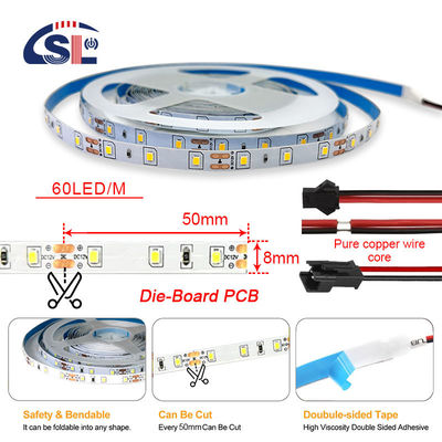 에피스타 DC12V24V 8mm10mm 60leds SMD2835 TV 백라이트 캐비닛을위한 LED 스트립 라이트