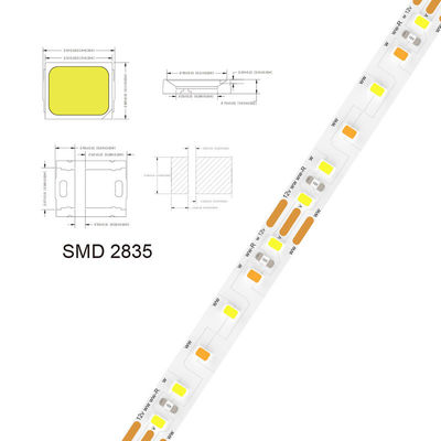 5v 8mm 3000K 320leds IP65 방수 1cm 단면 COB 유연 SMD2835 LED 스트립 라이트