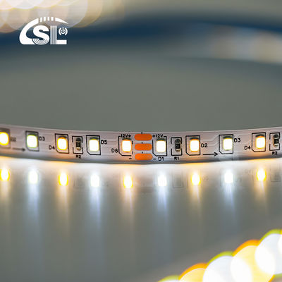 하이 루멘 12v24v 8mm 120leds 3000K-6500K CCT 듀얼 컬러 다이 커팅 보드 SMD2835 LED 스트립 라이트