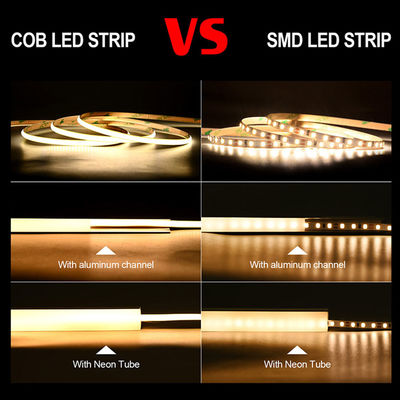 50000 시간 작동 수명 COB LED 스트립 라이트 따뜻하고 자연스러운 흰색