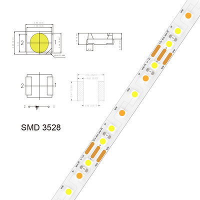 3000K 4000K 5V 8mm 120leds IP65 방수 SMD2835 IP65 등급을 가진 LED 스트립 라이트