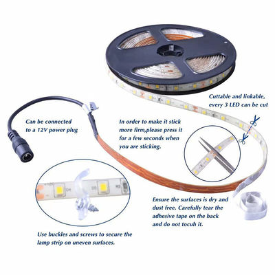 3000K 4000K 5V 8mm 120leds IP65 방수 SMD2835 IP65 등급을 가진 LED 스트립 라이트