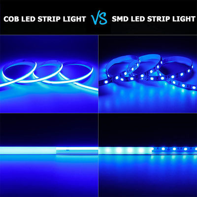 CE LVD EMC ROHS FCC REACH ERP2.0 인증 아이스 블루 COB LED 스트립 라이트 폭 8mm