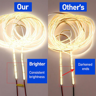 호텔 DC12V24V 8mm10mm 480Leds 3000K4000K6500K 높은 밝기 유연한 COB LED 스트립 라이트 주방 거실