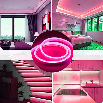 호텔 인기 실리콘 네온 플렉스 분홍색 LED 네온 플렉스 DC 12V IP65 방수 8x16mm 120 LED/M