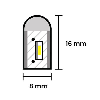 IP65 방수성 블루 LED 네온 플렉스 120 LED/M 및 작업 온도 40 60C