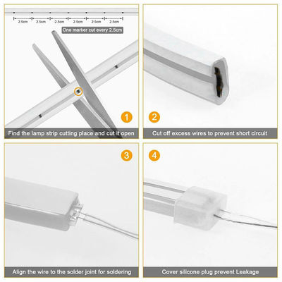 IP65 방수성 블루 LED 네온 플렉스 120 LED/M 및 작업 온도 40 60C