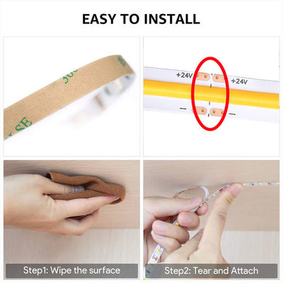 높은 밝기 COB LED 스트립 라이트 IP20 Ra90 8mm/10mm 12V24V 320Leds 3000K4000K6500K 주방