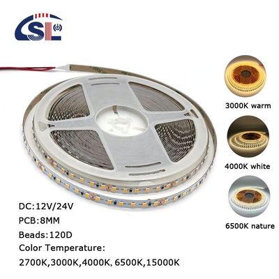 전기판 PCB 120Ds 8mm Ra 80 3000K-6500K LED 라이트 스트립