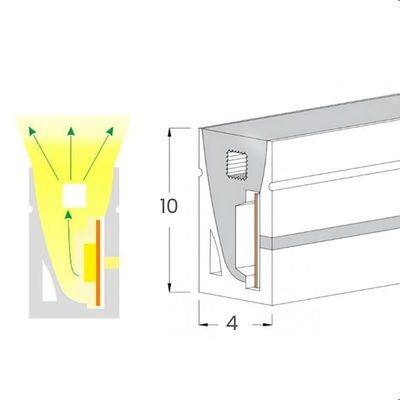 지원 디머 따뜻한 흰색 네온 플렉스 3000K 미니 24V 4x10mm IP65 방수 168 LED / m
