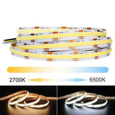 방수 맞춤형 DC12V24V 8mm10mm 너비 3000K 6500K CCT COB LED 스트립 라이트