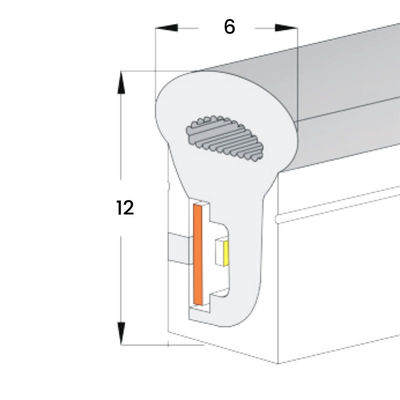 중립 하얀색 120LED/m 냉정 하얀색 LED 네온 플렉스 IP65 방수 DC 12V 6x12mm 전체 키트