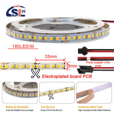 호텔 조명 솔루션 서비스용 맞춤형 폭 180 LED SMD2835 LED 스트립 라이트