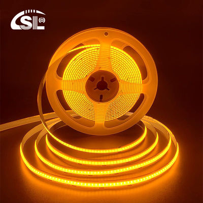 IP20 12V 24V 유연 COB LED 스트립 라이트 8mm 320Leds 오렌지 방수 스트립 라이트 3