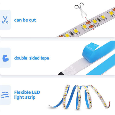 IP20 등급 높은 밝기 5V 120LED 맞춤형 녹색 하나 빛 하나 자른 전자판 SMD2835 LED 스트립 라이트