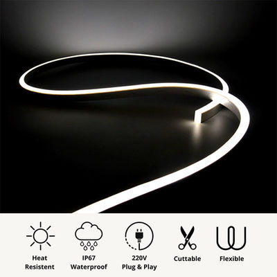 4100K 냉정 하얀 LED 네온 플렉스 24V DC 무선 8x16mm 120LEDs/m IP65 방수 이상