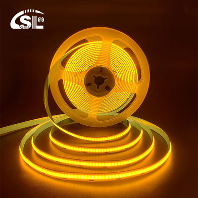 호텔 하우스 COB LED 스트립 라이트 CE RoHs IP20 Ra90 8mm 너비 12V 24V 황금 노란색