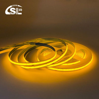 호텔 하우스 COB LED 스트립 라이트 CE RoHs IP20 Ra90 8mm 너비 12V 24V 황금 노란색