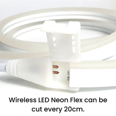 실리콘으로 덮인 따뜻한 흰색 LED 네온 플렉스 24V DC 무선 8x16mm 120LEDs/m IP65 방수