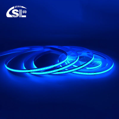 320Leds 높은 밝기 얼음 블루 COB LED 스트립 라이트 CE RoHs IP20 8mm 너비 12V24V