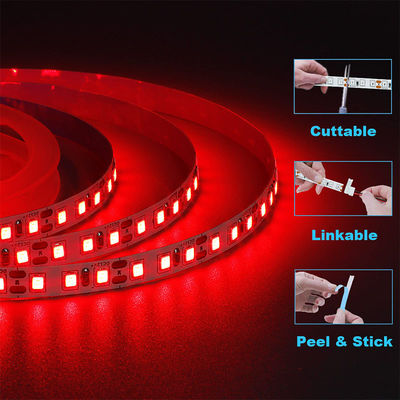 장 12V 8mm 120leds 레드 다이 커팅 보드 SMD2835 LED 스트립 라이트