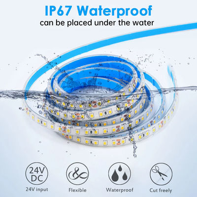 COB 조명 스트립 110v220v 8mm 120leds 4000K IP67 방수 다이 커팅 보드 SMD2835 LED 스트립 라이트