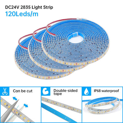COB 조명 스트립 110v220v 8mm 120leds 4000K IP67 방수 다이 커팅 보드 SMD2835 LED 스트립 라이트