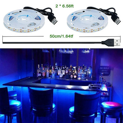 5V 8mm 120LED 블루 LED 스트립 라이트 전자판 SMD2835 실내 및 야외용 이상