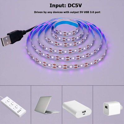LED 스트립 라이트 5V 8mm 120LEDs 보라색 하나 컷 전자판 당신의 요구 사항에 대한