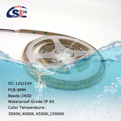방수 12v24v 240leds SMD2835 LED 스트립 라이트 2700K-15000K 색 온도