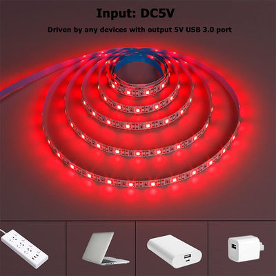120LED 8mm 빨간색 1등 1단 전자기판 유연성 SMD2835 LED 스트립 라이트 5v