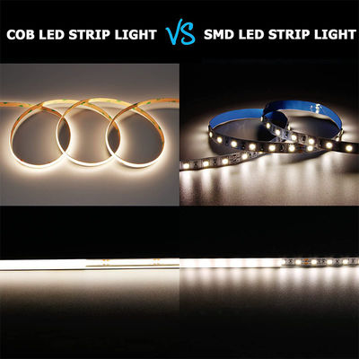 호텔 5V 8mm 320leds 4000K 천연 1cm 한 단면 IP65 방수 전자판 유연 COB LED 스트립 라이트
