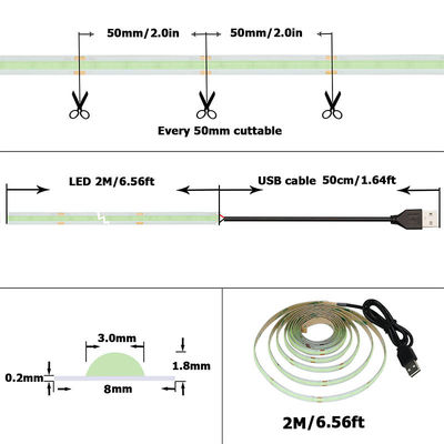 12v24v 8mm 320leds Ice-Blue 유연 COB LED 스트립 라이트