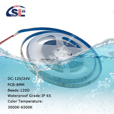 방수 8mm 폭 12V Smd 60Led 120Led 3000k 4000k 6500k 15000k IP65 IP67 LED 스트립 라이트 야외용