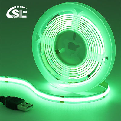 녹색 COB LED 스트립 라이트 8mm 320leds 12v24v 야외 및 실내 장수