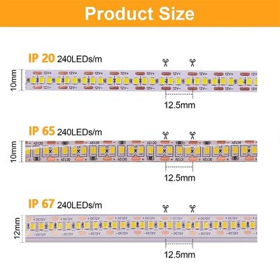 방수 IP67 12V 24V LED 스트립 흰색 따뜻한 흰색 2835 120LEDs /m 야외 정원 장식