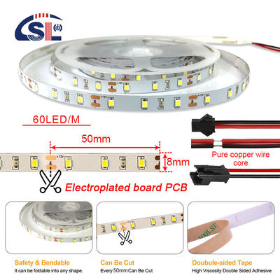 DC12V24V 8mm10mm 60leds 12000K 냉정 하얀 SMD2835 LED 스트립 라이트