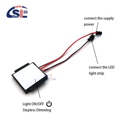 1-5mm 수은 거울 DC 12V 3A/5A 욕실 LED 조명 단일 / 세 가지 색상 켜고 / 끄는 디머 터치 센서 스위치