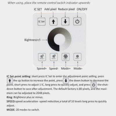 무선 RF 터치 패널 LED 조명 컨트롤러 모노크롬 양색 및 RGB 조명