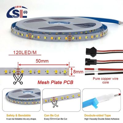 120LED CCT LED 스트립 라이트 2700k-6500k 5/10M / 롤 12/24V DC 입력 전압 DC 24V