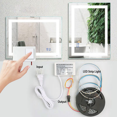 60W 12V 디포거 1 키 1 컬러 선택 LED 디머 미러 터치 센서 스위치