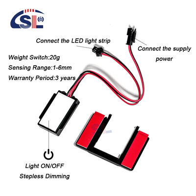 스마트 싱글 키 조명 센서 터치 스위치 12V 5A LED 화장실 거울